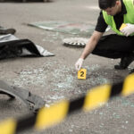 An expert doing work in accident reconstruction