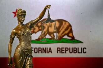 The flag of California