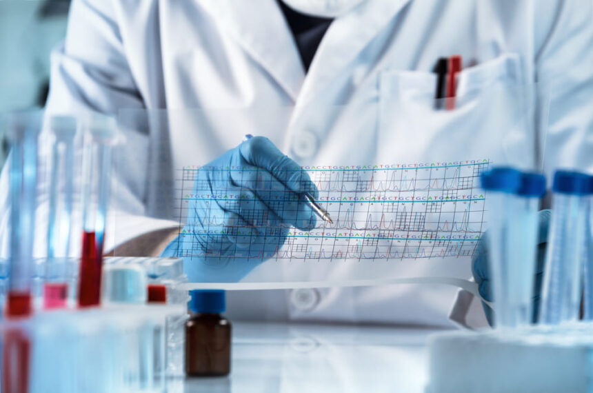 Expert DNA witness analyzing some DNA