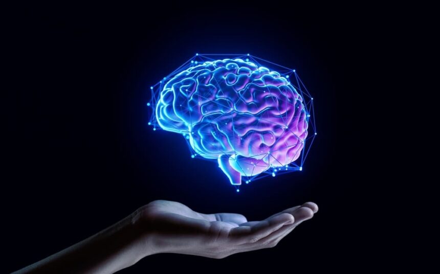 neurology expert witness holding brain