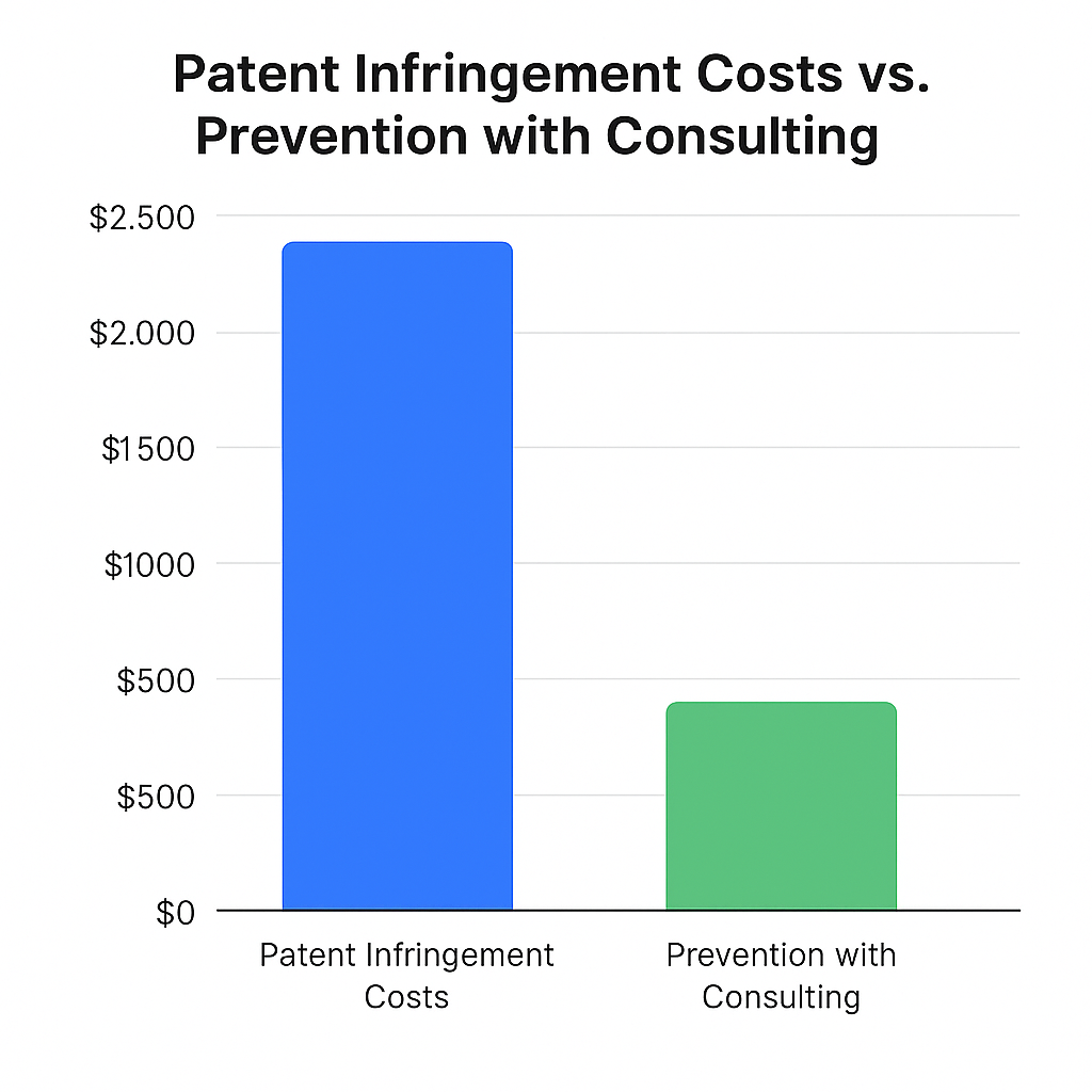 Patent infringement costs vs. prevention with consulting