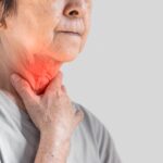 Woman Suffering from Dysphagia