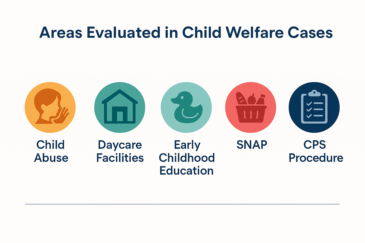 Areas Evaluated in Child Welfare Cases